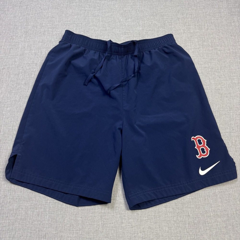 Nike Dri-FIT Boston Red Sox Baseball Training Shorts Mens M Blue Authentic MLB